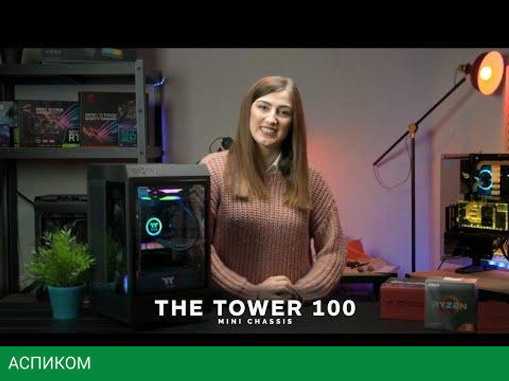 Корпус Thermaltake Tower 100 Turquoise (CA-1R3-00SBWN-00)
