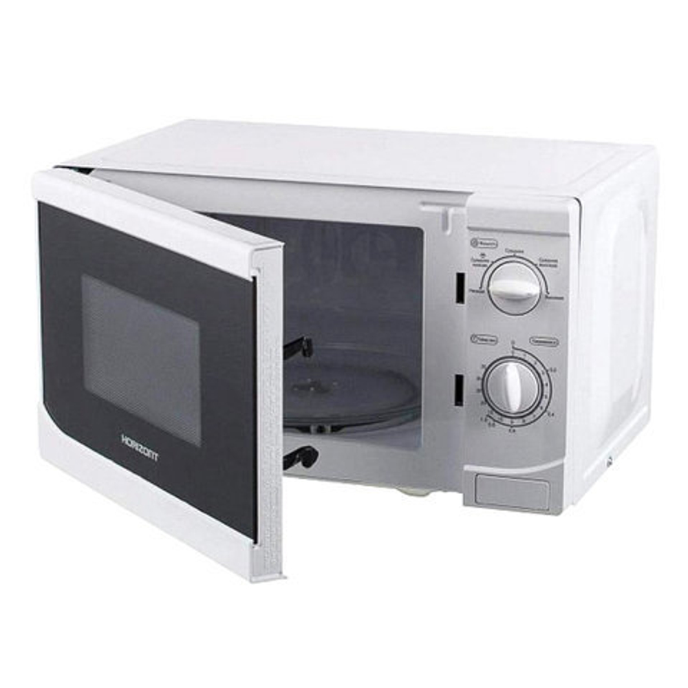 Микроволновая печь HORIZONT 20MW700-1378B, объем 20 л, мощность 700 Вт, механическое управление, белая