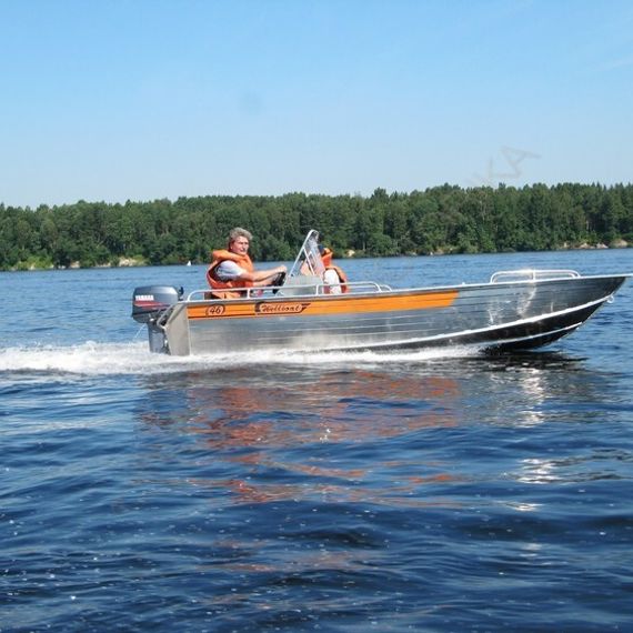 Алюминиевая лодка Wellboat 46 консоль
