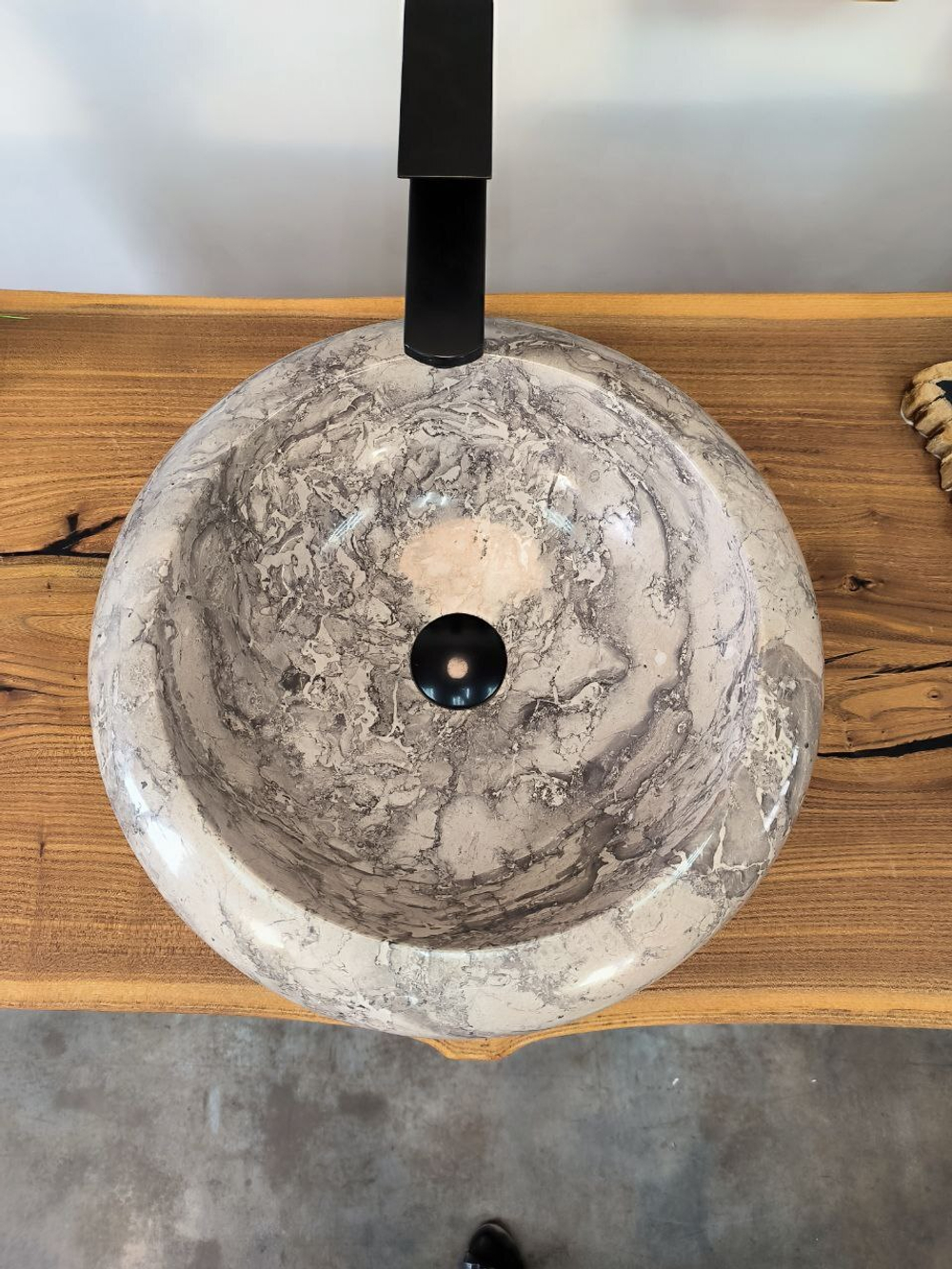 Раковина из мрамора Donut Doreng Grey DM-65867 45х45х13