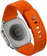 Ремешок Uniq FLUO Silicone Rubber для Apple Watch 44/45/49мм, Volt Orange (49-40MM-FLUOVORG)