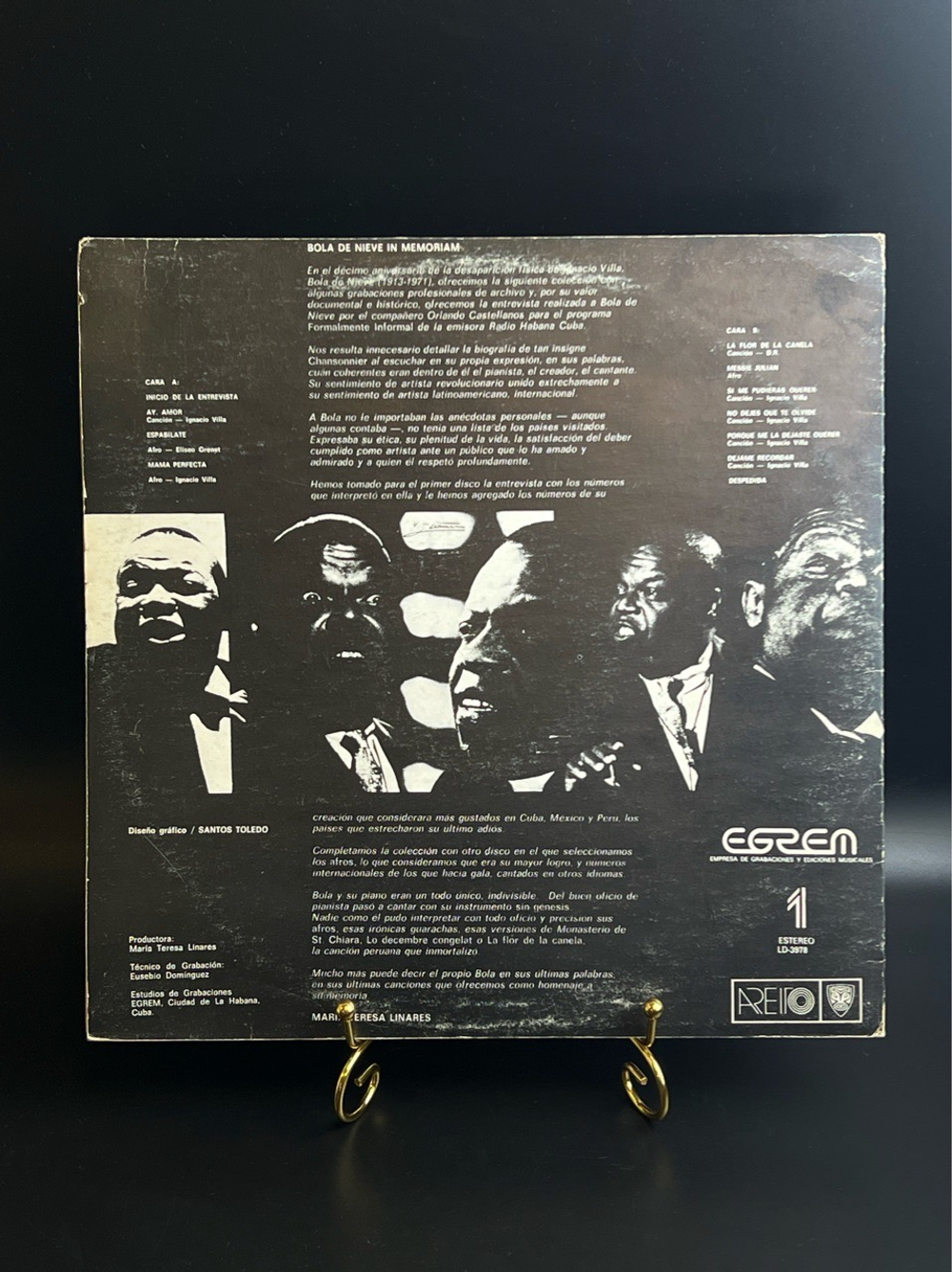LP Bola de Nieve - In Memoriam. Джаз. Виниловая пластинка 12 дюймов. Куба
