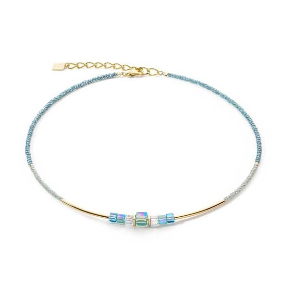 Колье Coeur de Lion Turquoise 5042/10-0600 цвет голубой, золотой