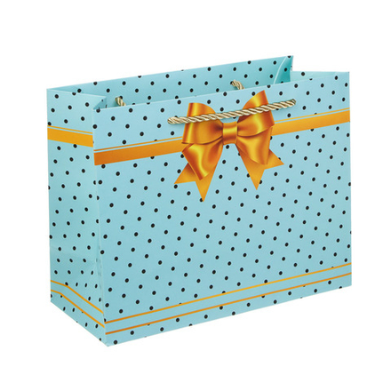 Пакет подарочный бумажный тм LADECOR M 23x18x10 см, 4 дизайна