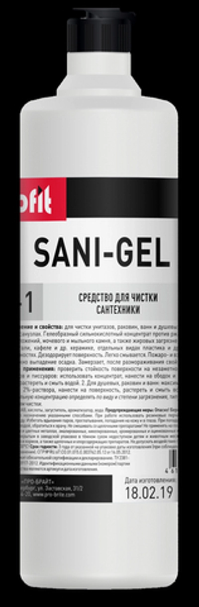 Средство Pro-Brite Profit Sani Concentrate 1л для удаления ржавчины и известковых отложений/ 465-1