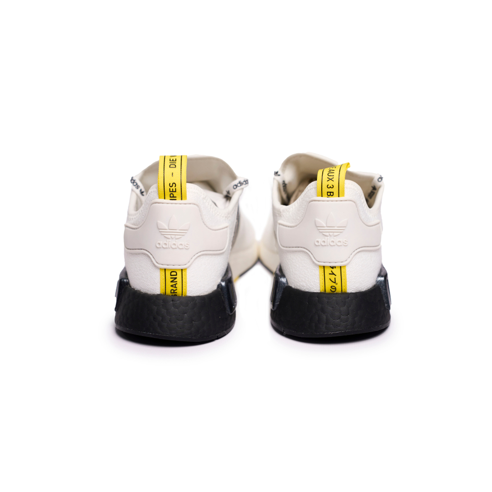 Adidas NMD_R1 STLT Primeknit "White Black Bright Yellow"