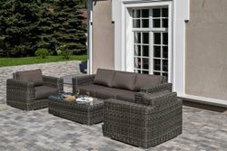 "Боно" лаунж-зона из искусственного ротанга, цвет графит