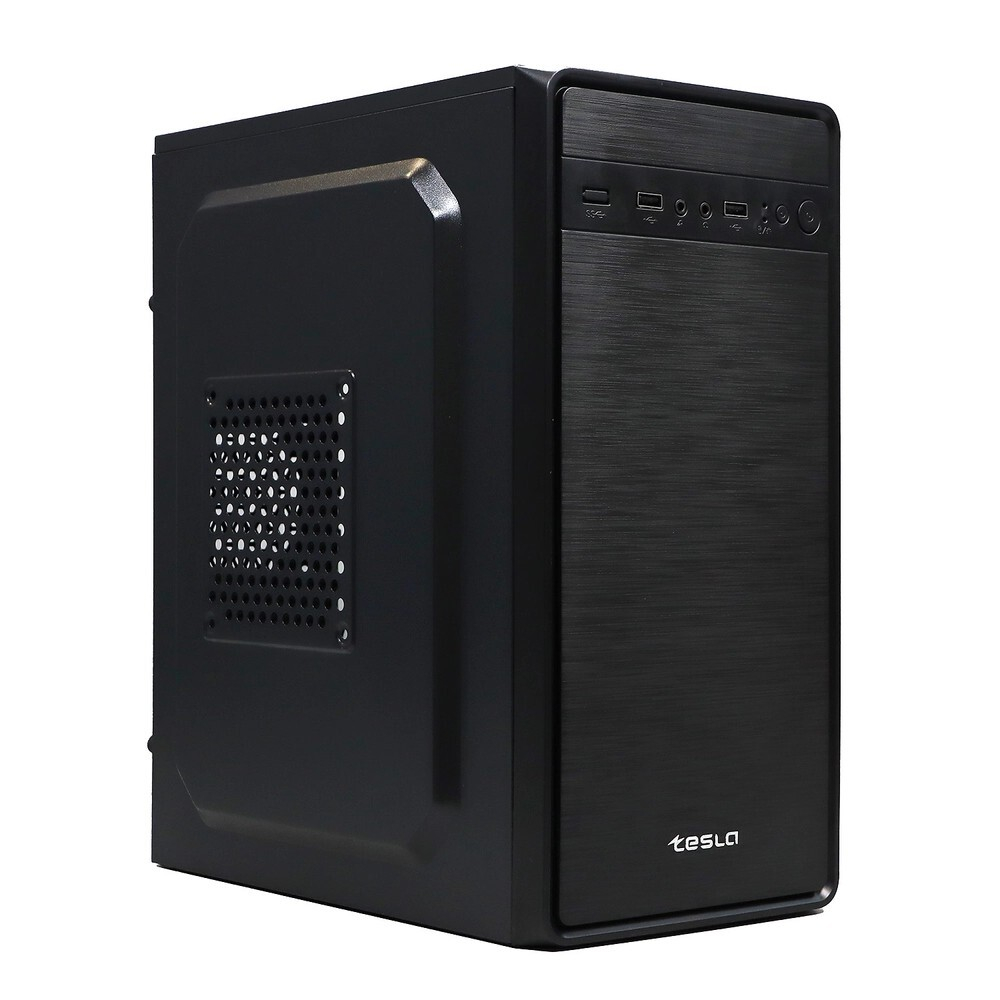 УЦЕНКА_Корпус TESLA 1708BM, Без БП, mATX, чёрный, 2xUSB2 (RMA_TSL-1708-BM) {замятие задней стенки; царапины на верхней поверхности}