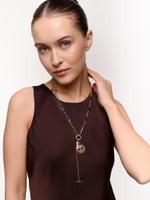 Колье "Coin helmsman pearl" Bicolor