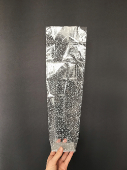 Прозрачный пакет с жестким дном, 6х8х30 см