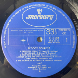 Винтажная виниловая пластинка LP 10cc Тен Си Си Bloody Tourists (Japan 1978) (Obi)