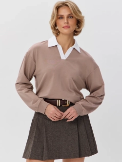 Джемпер с воротником поло