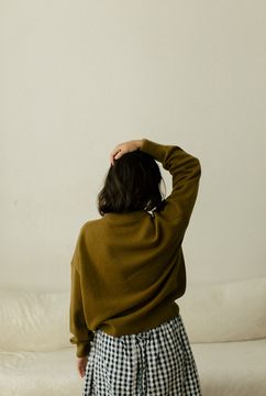 Джемпер Л.Т., 100% шерсть ягнёнка, цвет болотный.