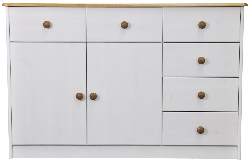 Комод большой деревянный из сосны для вещей с ящиками