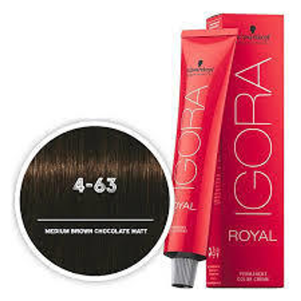 Краска для волос Igora Royal 4-63 Средний коричневый шоколадный матовый Schwarzkopf Professional, 60 мл