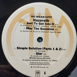 Винтажная виниловая пластинка LP Nazareth No Mean City (USA 1979) Whatever You Want Babe