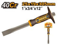 Зубило плоское с протектором 305х25х19 мм INGCO HCCL832519 INDUSTRIAL