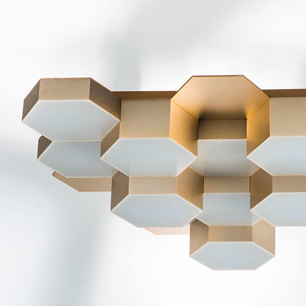 750123 Люстра потол FAVO LED-60W 2880LM ЗОЛОТО 4000K