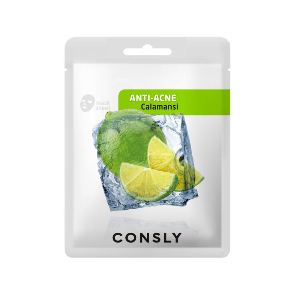 [Consly] Calamansi Anti-Acne Mask Pack - Противовоспалительная тканевая маска, 20 мл