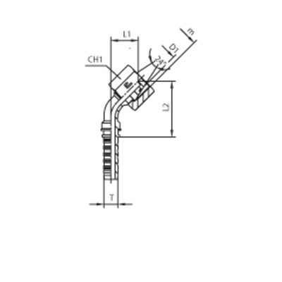 Фитинг DN 05 DKO-L (Г) 14x1.5 8 (45)