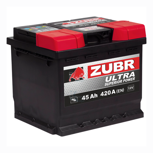 Аккумулятор ZUBR Ultra (45Ah, 420A, R+) ZU450