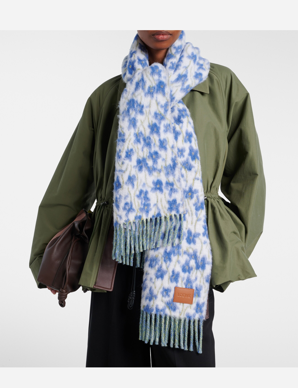 Шарф Loewe Floral Wool Scarf
