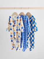 Комбинезон / Cлип для малышей Next F35-921, 3 шт., Синий, Молочный