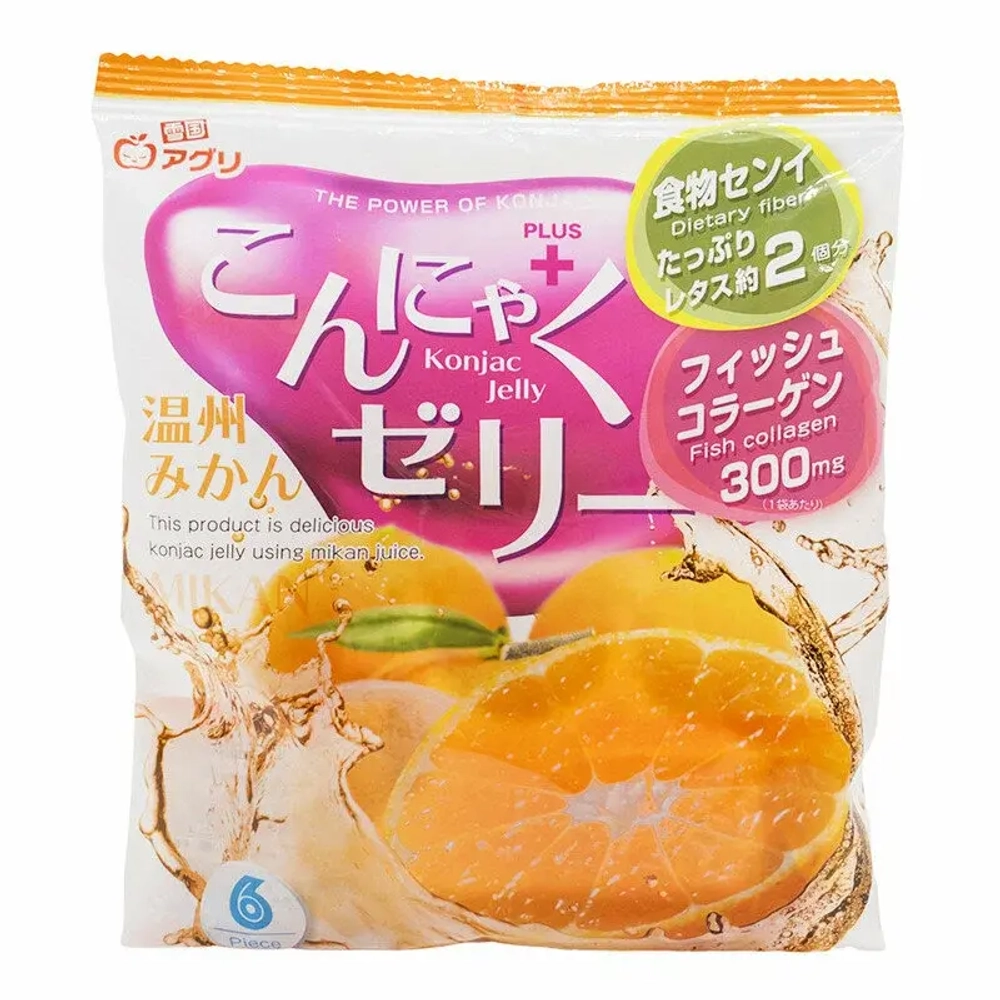 Желе Yukiguni Aguri порционное Конняку со вкусом мандарина