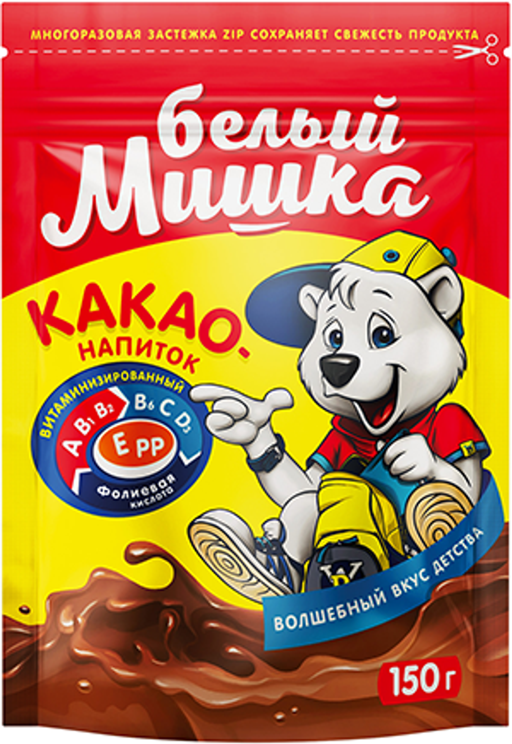 БЕЛЫЙ МИШКА какао-напиток 150гр ZIP (1х12) (гранула)
