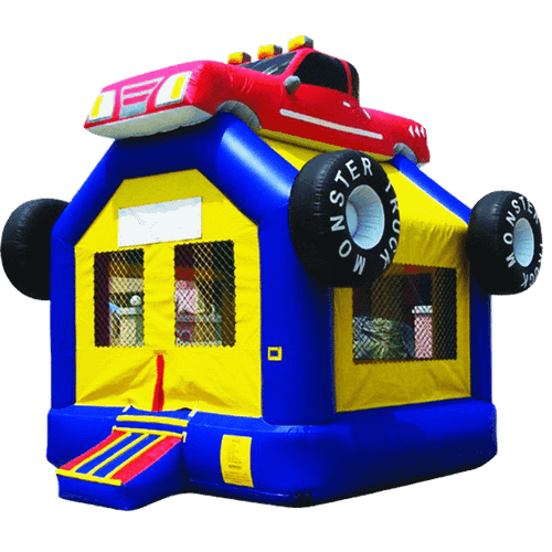 Детский надувной батут "Гараж" с крышей