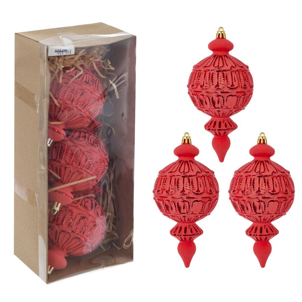 GAEM Набор из 3шт Украшение новогоднее "Шар", L28 W7,5 H11 см