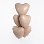 Ag Шар Сердце 19''/46 см, Мистик Кремовый сатин (БГ-15) (2)