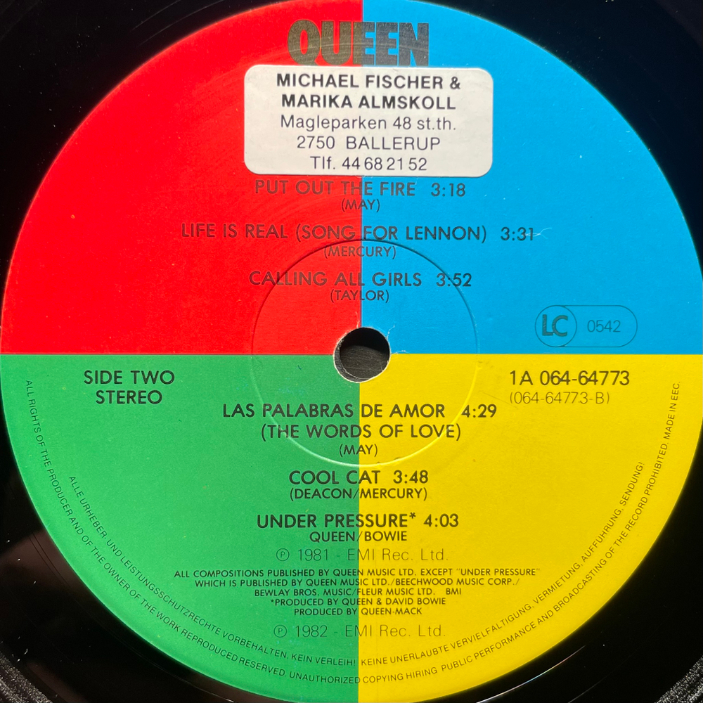 Queen - Hot Space (Европа 1982г.)