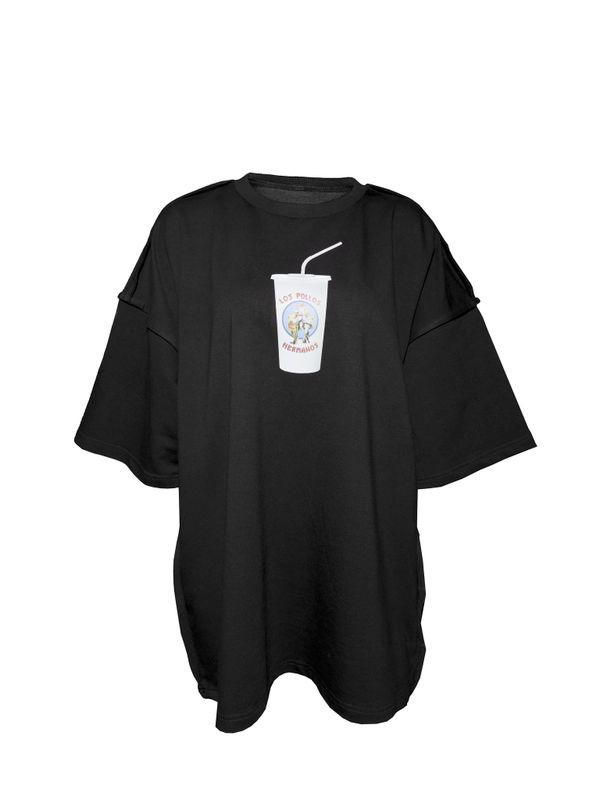 Футболка оверсайз(унисекс) плотная «стакан Los Pollos»