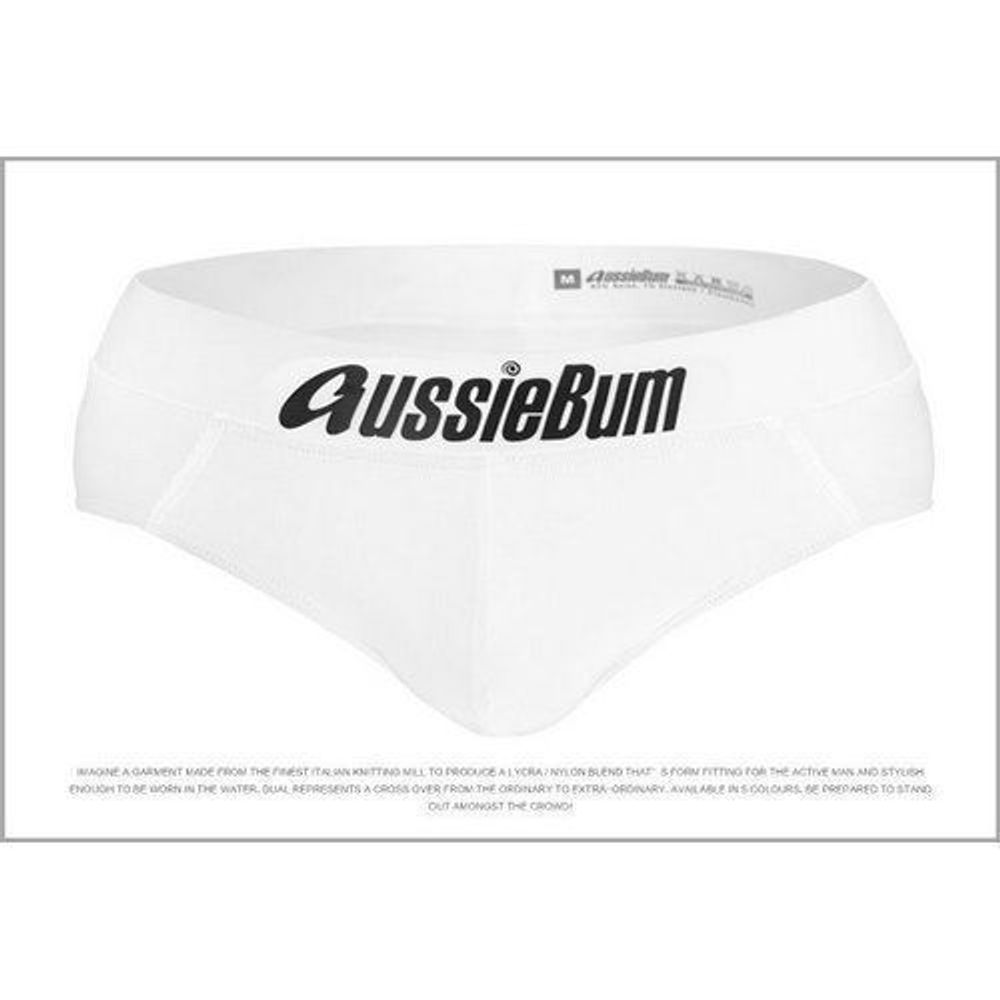 Мужские брифы белые классические Aussiebum Classic Swim Brief