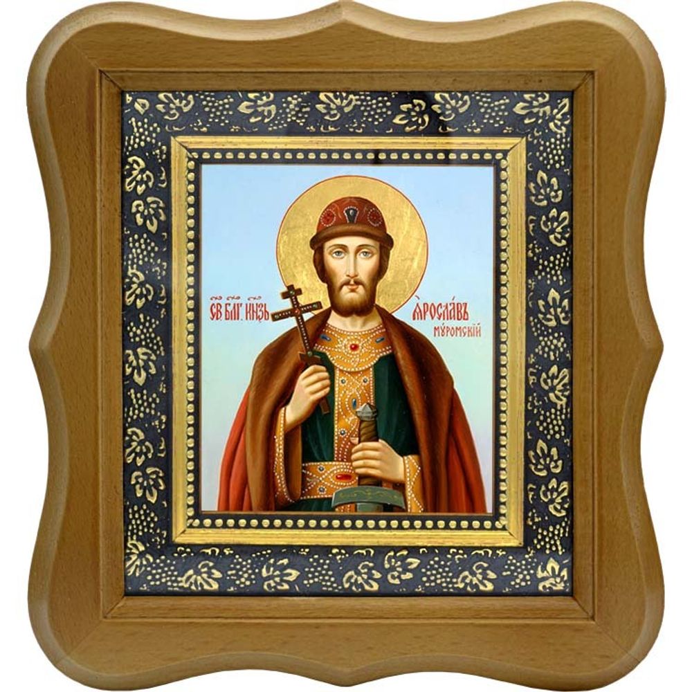 Ярослав (Константин)  Муромский Святой благоверный князь. Икона на холсте.
