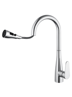 Смеситель для кухни с выдвижным изливом WONZON & WOGHAND, Хром (WW-121E201B-CR)