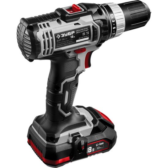 Аккумуляторный шуруповерт "ЗУБР" ДШЛ-181 КН