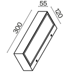 Уличный настенный светильник Outdoor O428WL-L20W3K