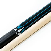 Кий / пул 2-pc "Classic WE-01" (черно-синий) с оплеткой искусственная кожа