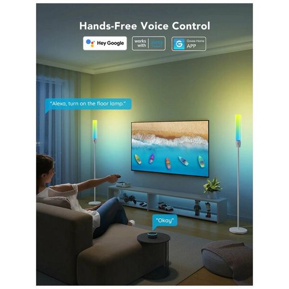 Светильник напольный Govee Cylinder RGBICWW (H6078302) White