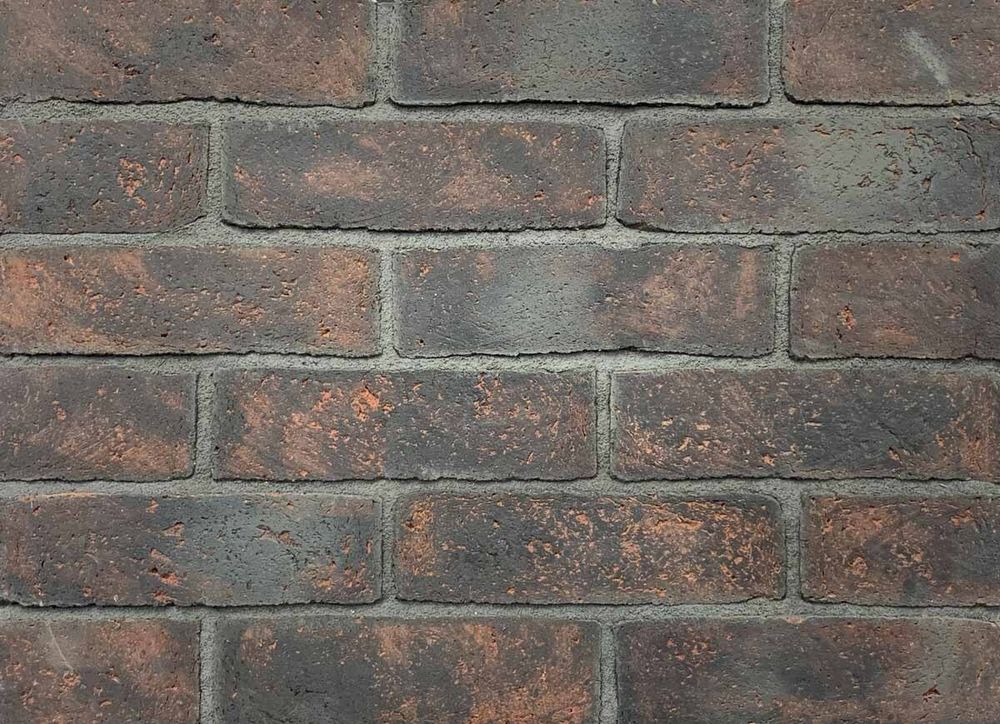 Плитка-спил клинкерного кирпича, NF14, 240x14x71 черно-коричневая - для фасада и внутренней отделки