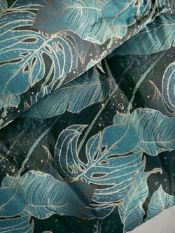 Пододеяльник Полисатин Мечта "Monstera Gold" евро на молнии 200x215 см