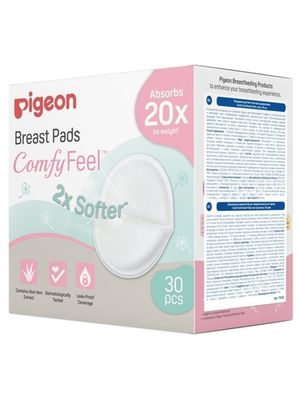 PIGEON Comfy Feel Breast Pads Вкладыши для бюстгралтера с алоэ, 30 шт в уп.