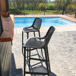 Стул пластиковый полубарный Siesta Contract Air Bar 65, черный