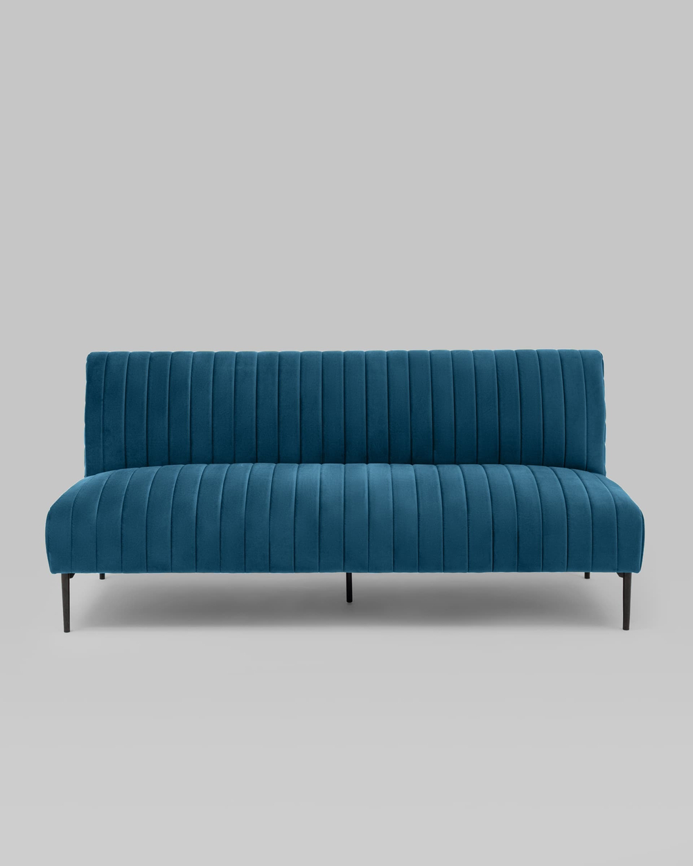 Диван прямой Дрезден велюр синий