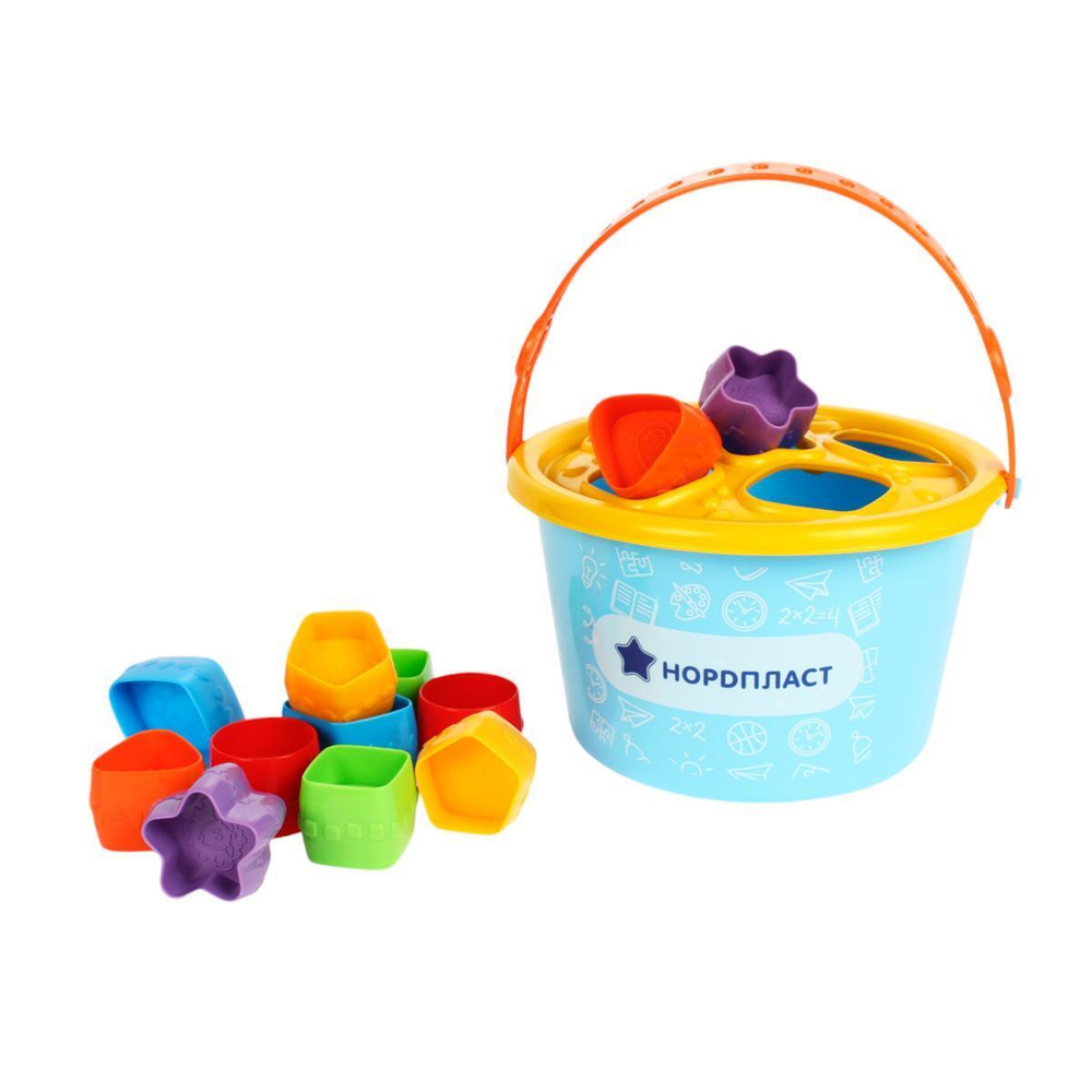 Дидактическая игрушка Ведро-сортер (Нордпласт)