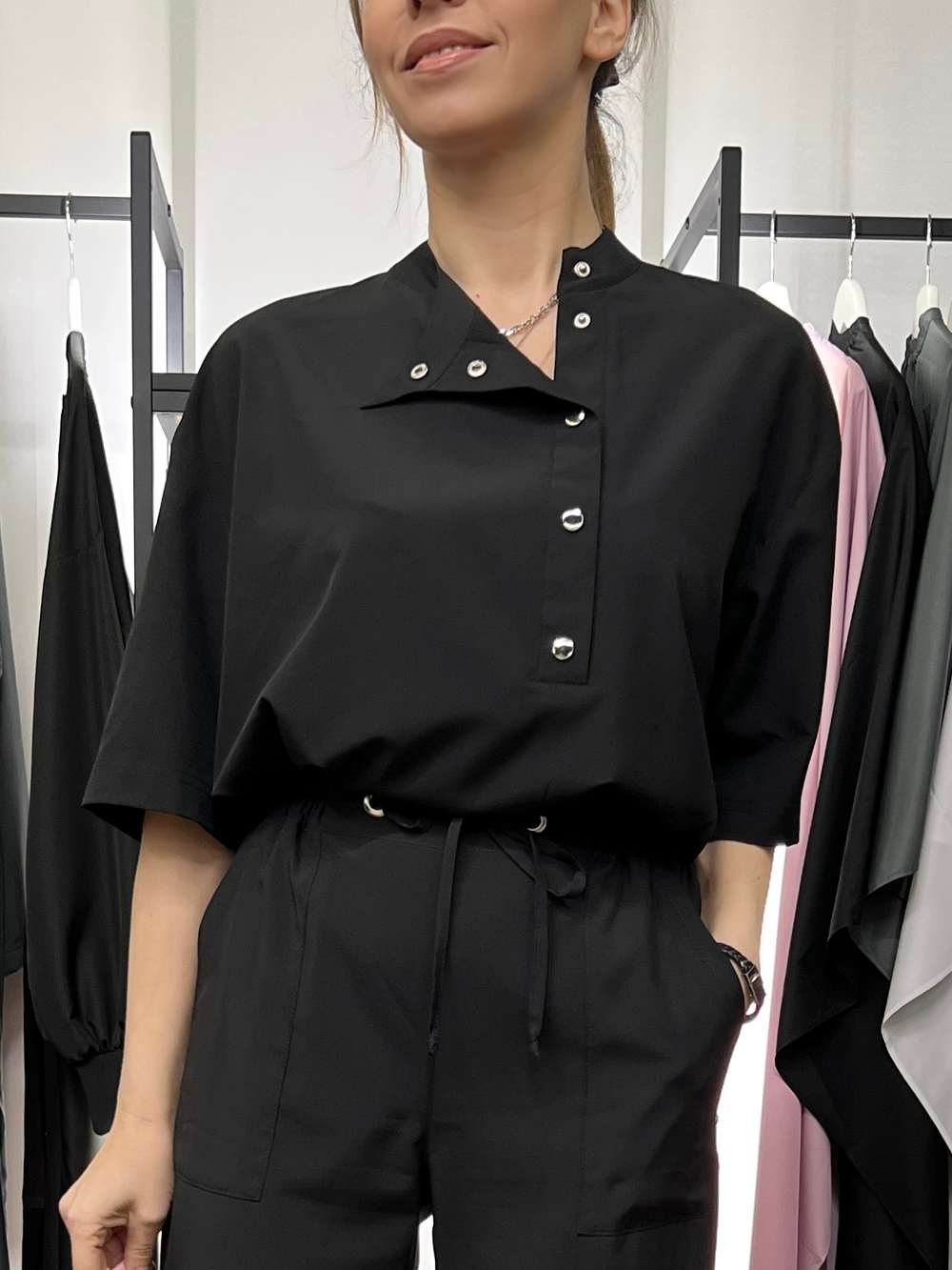 Рубашка-косоворотка женская для парикмахера