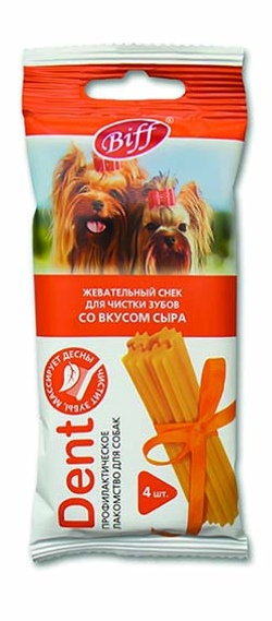 Biff снек dental сыр для мелких пород 4шт