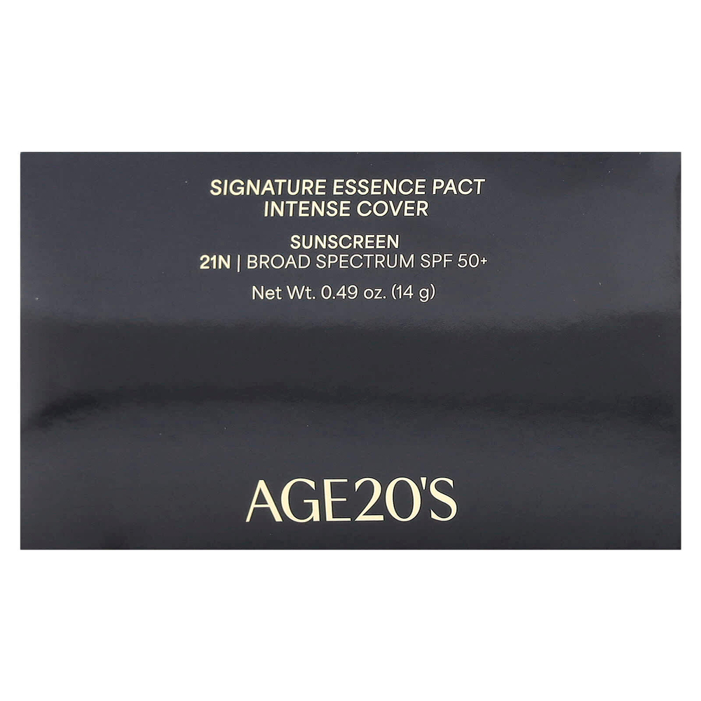 AGE20'S, Signature Essence Pact, Intense Cover, SPF 50+, 21N, 14 г (0,49 унции)